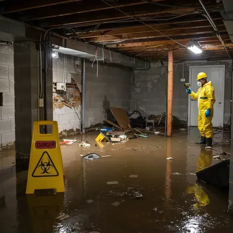 Flooded Basement Electrical Hazard in Canyonville, OR Property