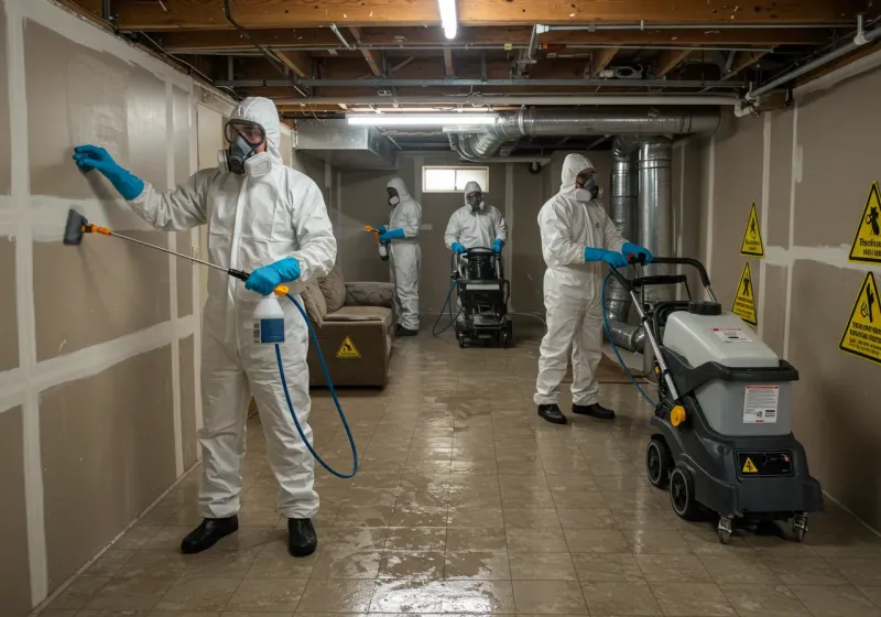 Basement Moisture Removal and Structural Drying process in Canyonville, OR